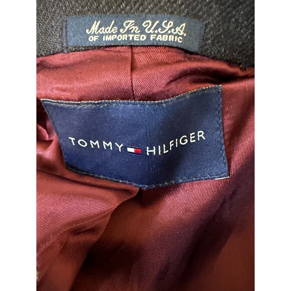 Tommy Hilfiger Three Button 100% Wool Blazer, Charcoal Tweed Detail, 44 Long - Picture 6 of 9